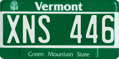 VT license plate XNS446