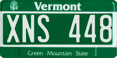VT license plate XNS448