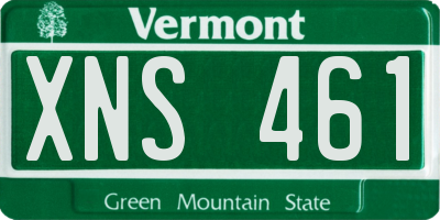 VT license plate XNS461