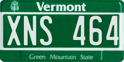 VT license plate XNS464