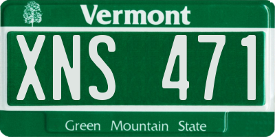 VT license plate XNS471