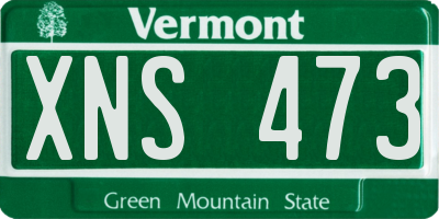 VT license plate XNS473