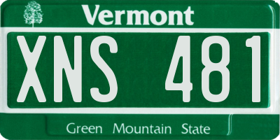 VT license plate XNS481