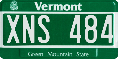 VT license plate XNS484