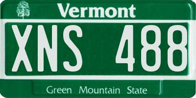 VT license plate XNS488