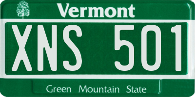 VT license plate XNS501