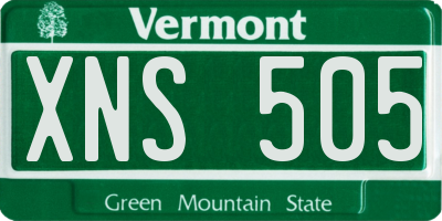 VT license plate XNS505