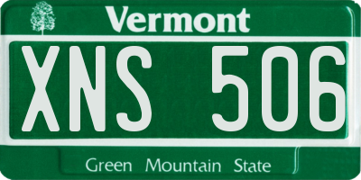 VT license plate XNS506
