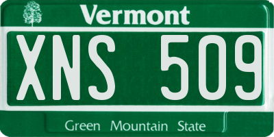 VT license plate XNS509