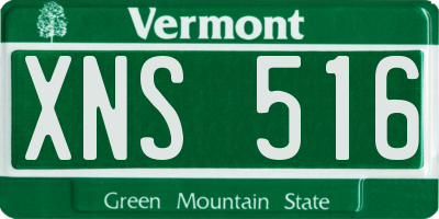 VT license plate XNS516