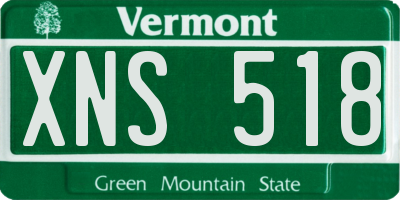 VT license plate XNS518