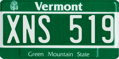 VT license plate XNS519