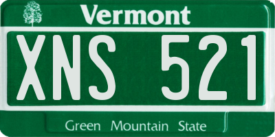VT license plate XNS521
