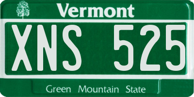 VT license plate XNS525