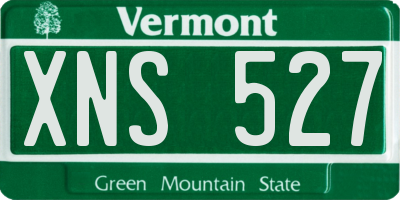 VT license plate XNS527