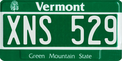 VT license plate XNS529