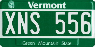 VT license plate XNS556