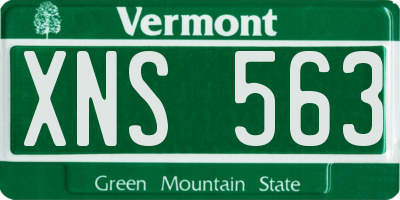 VT license plate XNS563