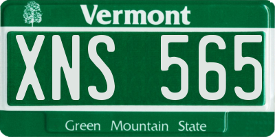 VT license plate XNS565