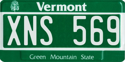 VT license plate XNS569
