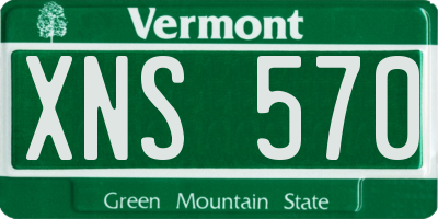 VT license plate XNS570