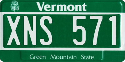 VT license plate XNS571