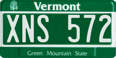 VT license plate XNS572