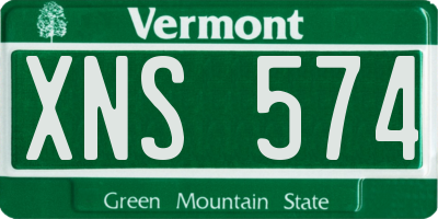 VT license plate XNS574