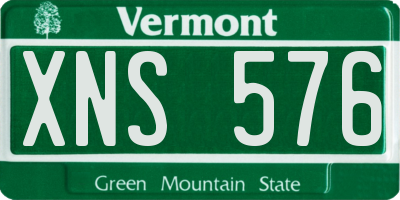 VT license plate XNS576