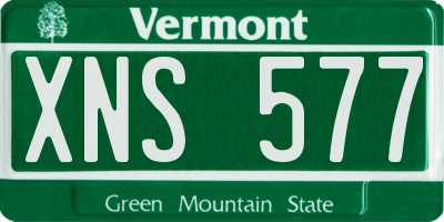 VT license plate XNS577