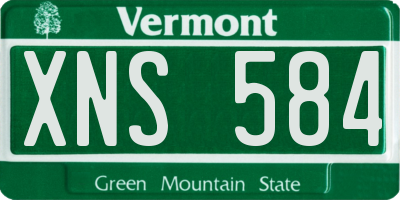 VT license plate XNS584
