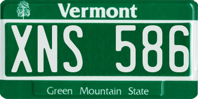 VT license plate XNS586