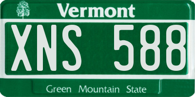 VT license plate XNS588