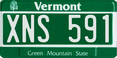 VT license plate XNS591