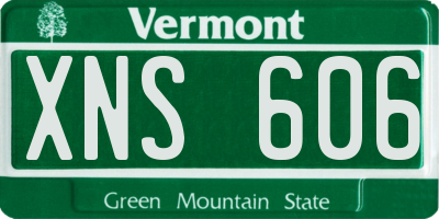 VT license plate XNS606