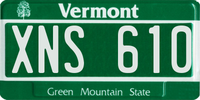 VT license plate XNS610