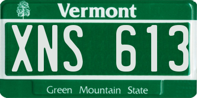 VT license plate XNS613