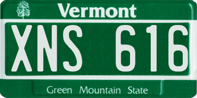 VT license plate XNS616