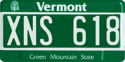 VT license plate XNS618