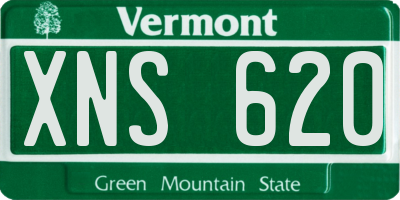 VT license plate XNS620