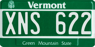 VT license plate XNS622