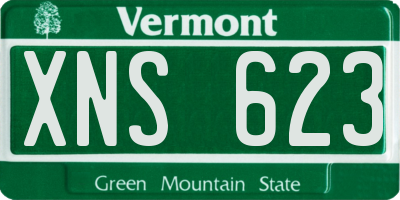 VT license plate XNS623