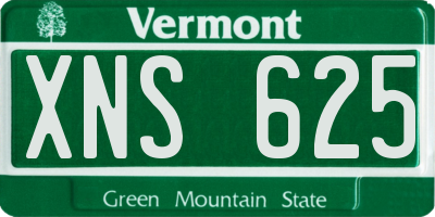 VT license plate XNS625