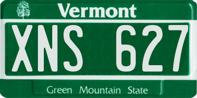 VT license plate XNS627