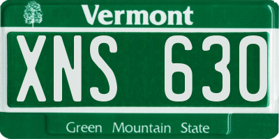 VT license plate XNS630