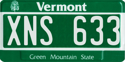 VT license plate XNS633