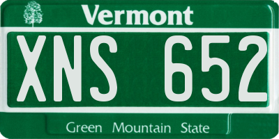 VT license plate XNS652