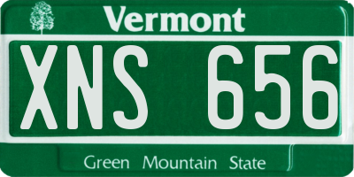 VT license plate XNS656