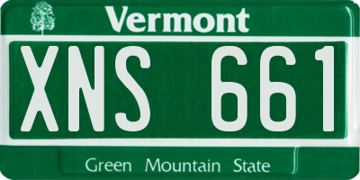 VT license plate XNS661