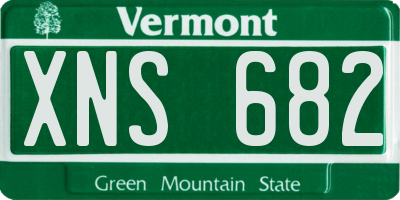 VT license plate XNS682